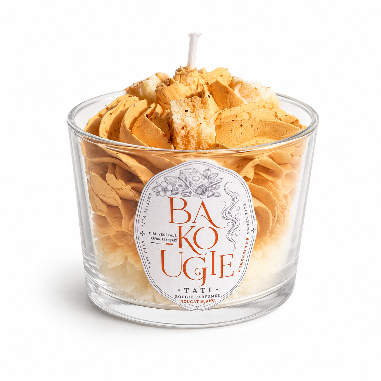 Bougie parfumée nougat blanc « Tati » de Bakougie, vue principale