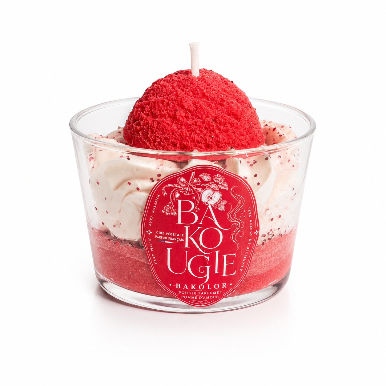 Bougie parfumée pomme d'amour « Bakolor » de Bakougie, vue principale