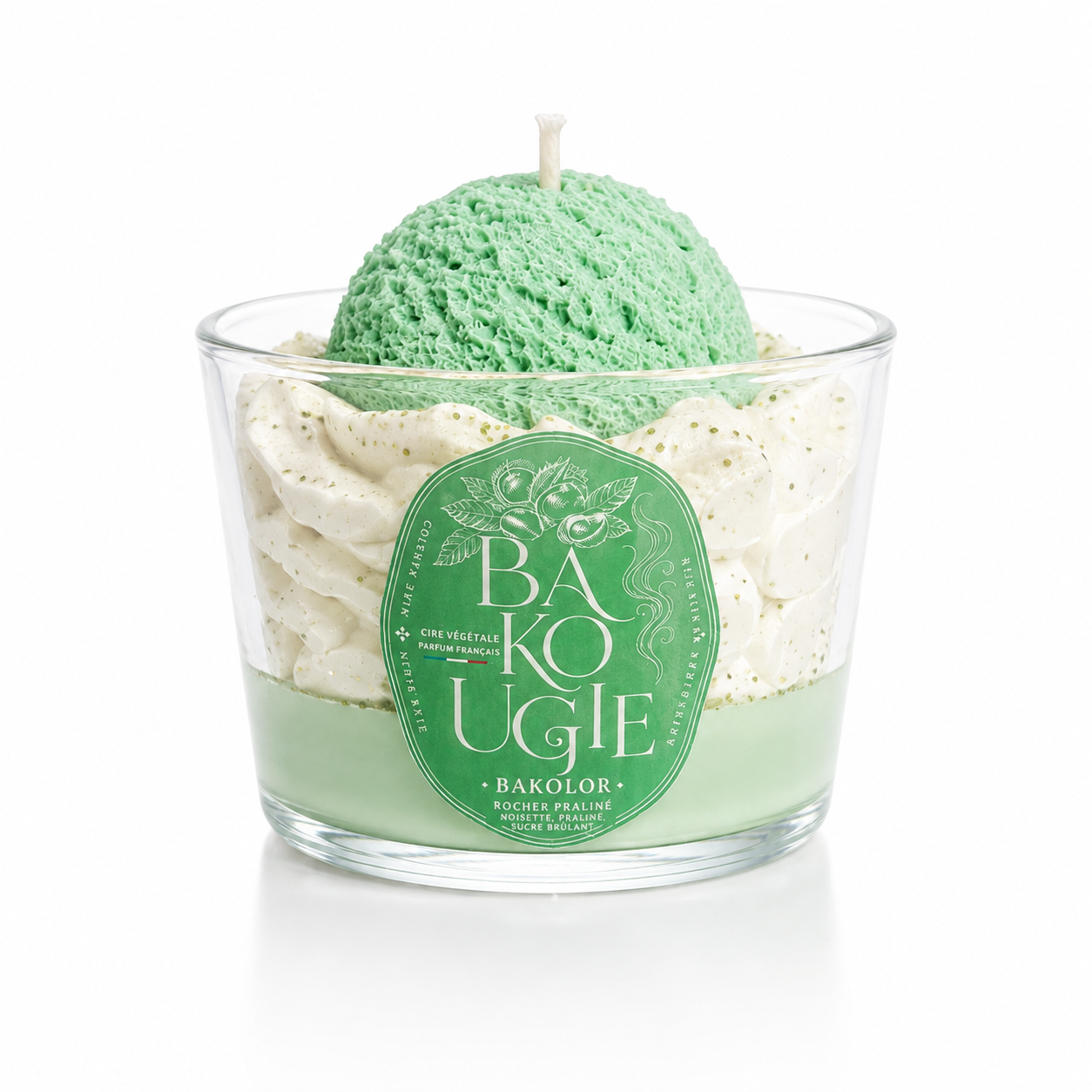 Bougie parfumée rocher praliné « Bakolor » de Bakougie, vue principale