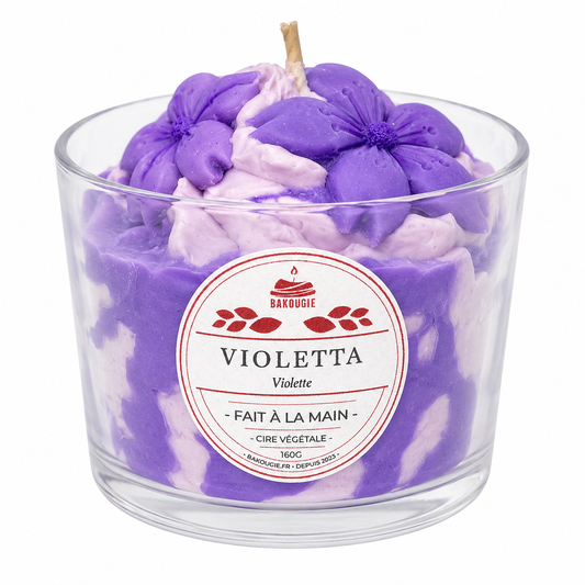 Bougie Violetta Bakougie au parfum Violette