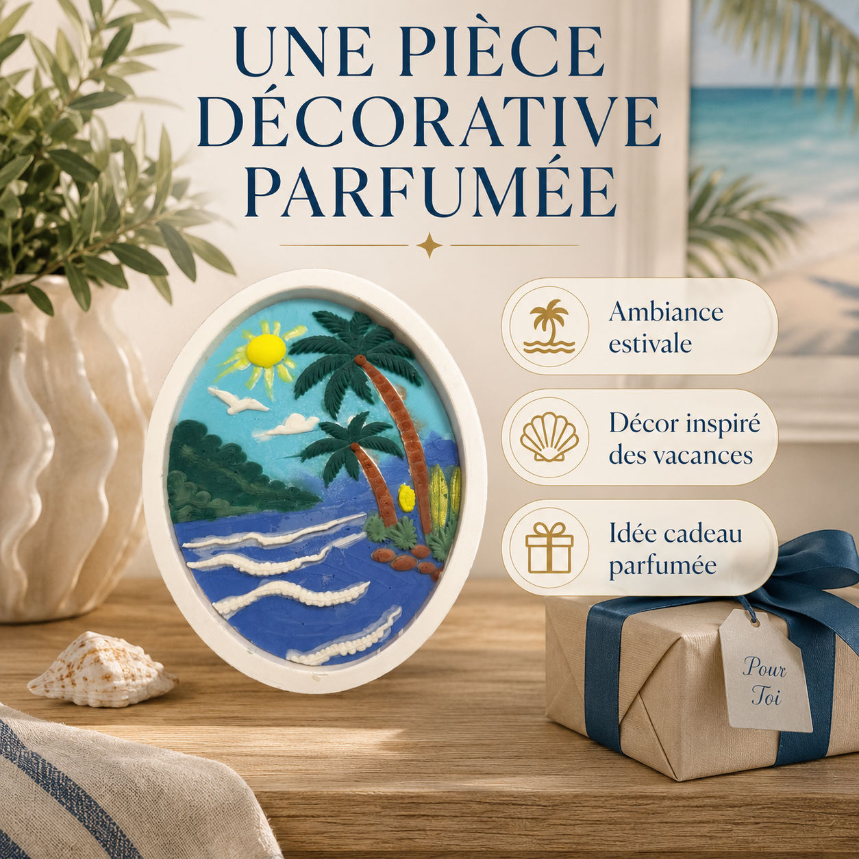 Cadre de cire parfumée Vacaciones au parfum Soleil d’Azur Bakougie — vue complémentaire 7