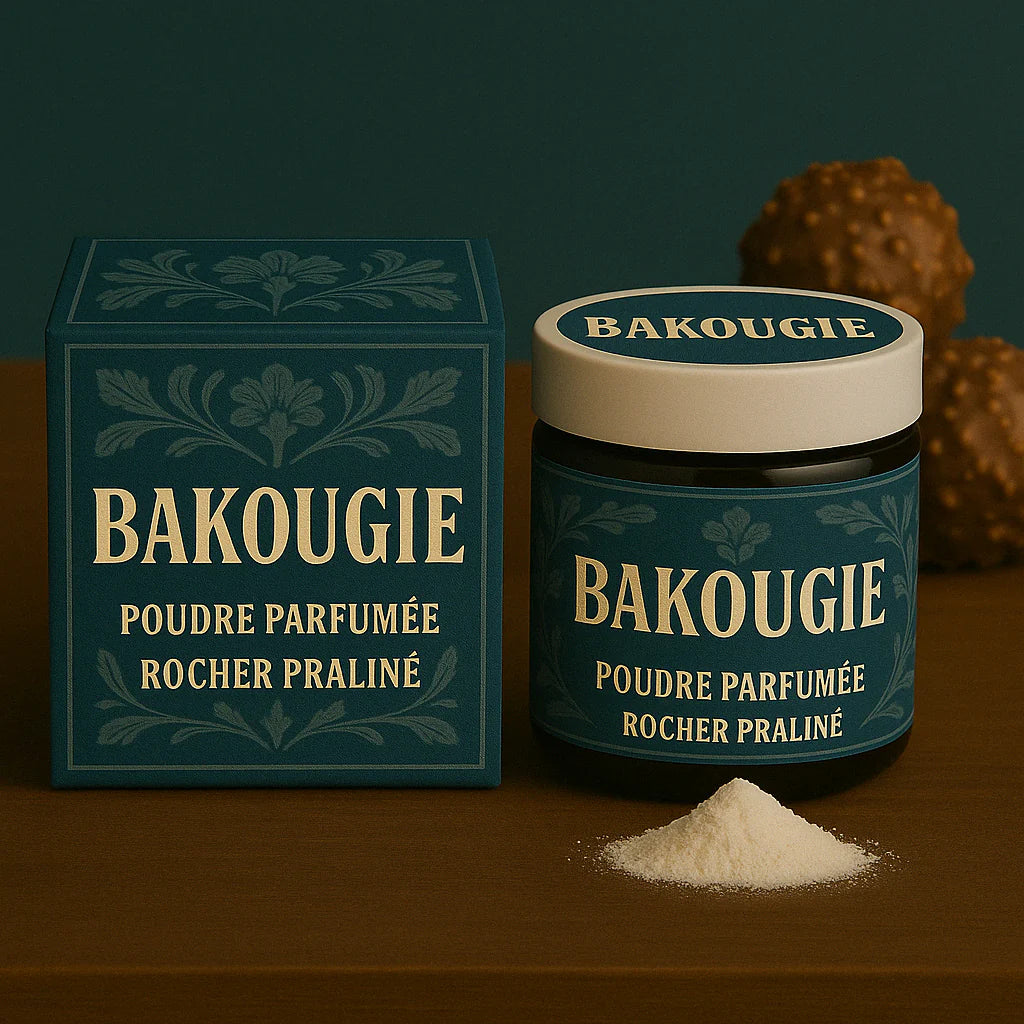 Poudre parfumée Rocher praliné du coffret à offrir Gourmand Bakougie