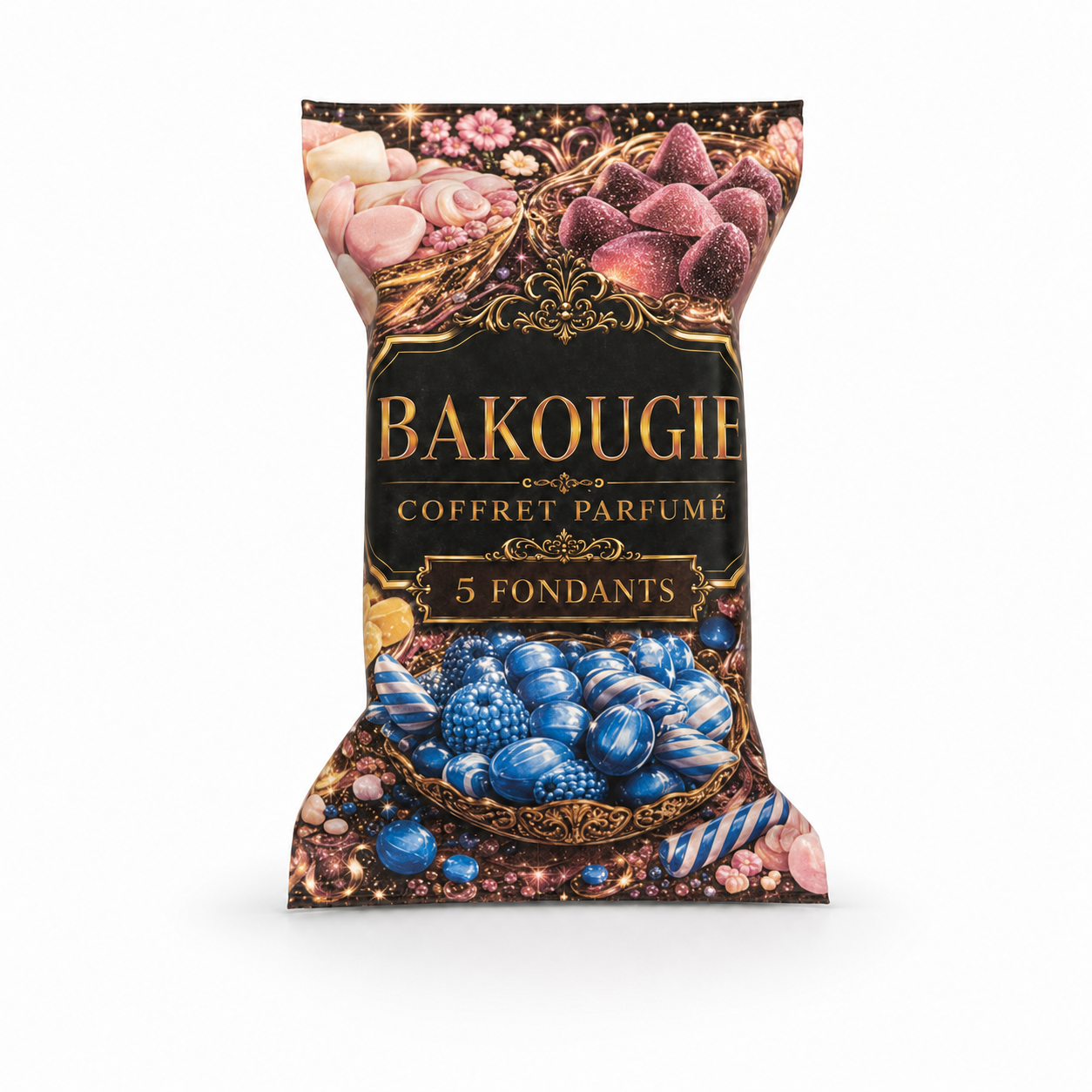 Coffret Bakougie de cinq fondants parfumés univers bonbon