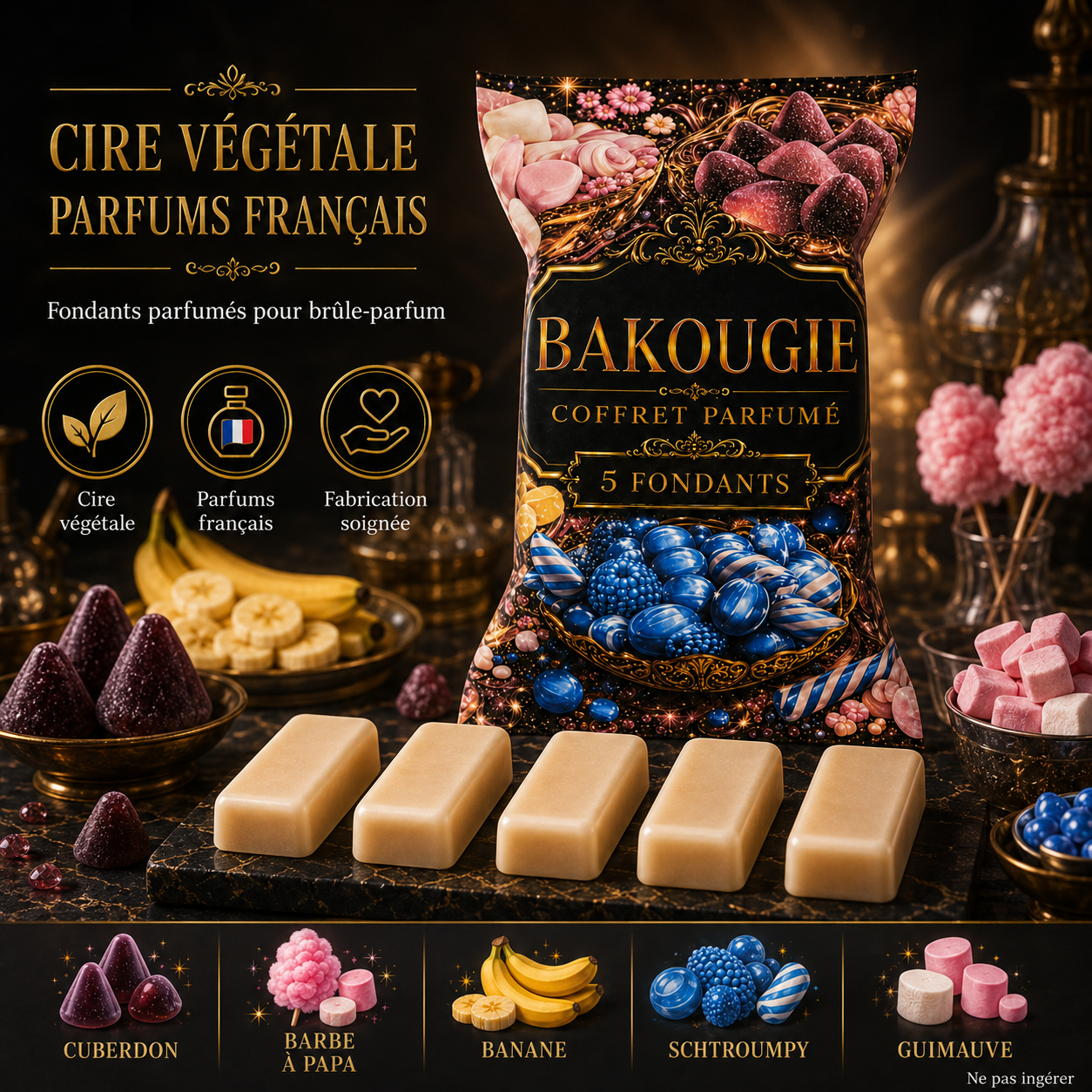 Coffret de 5 fondants de cire parfumée Bonbon Bakougie — vue complémentaire 5