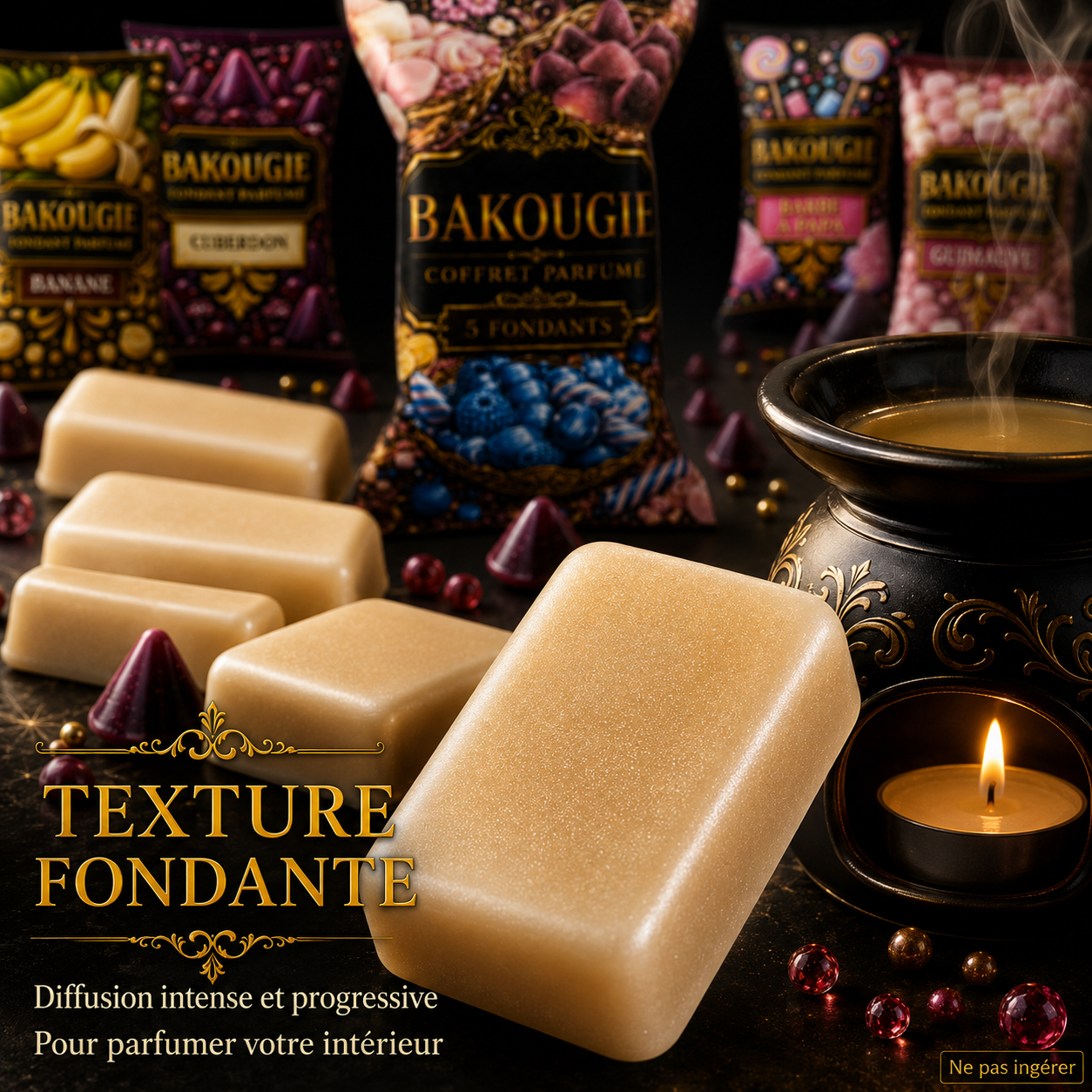 Coffret de 5 fondants de cire parfumée Bonbon Bakougie — vue complémentaire 7