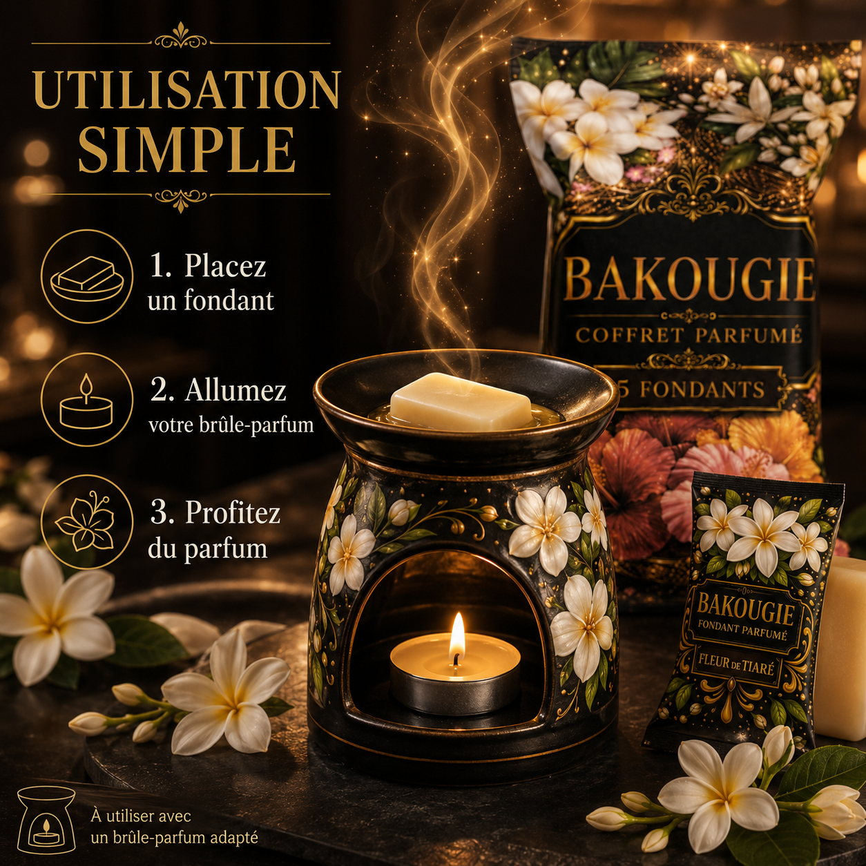 Coffret de 5 fondants de cire parfumée Floral Bakougie — vue complémentaire 5