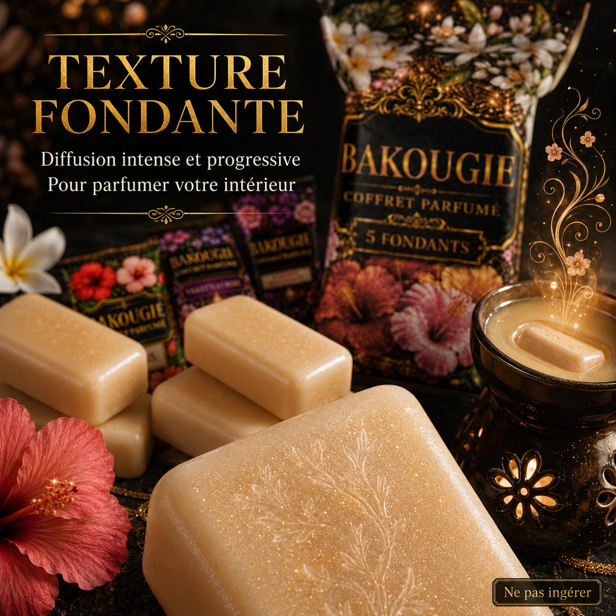 Coffret de 5 fondants de cire parfumée Floral Bakougie — vue complémentaire 7