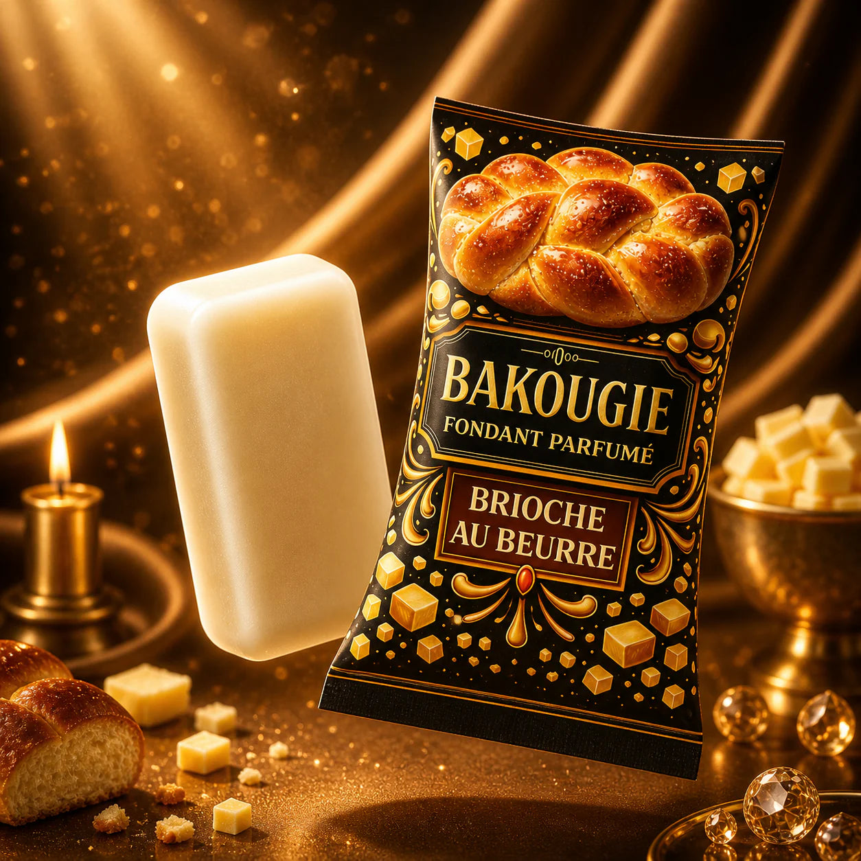 Fondant parfumé Brioche au beurre du coffret gourmand Bakougie