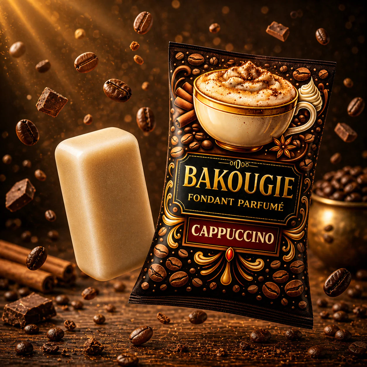 Fondant parfumé Cappuccino du coffret gourmand Bakougie