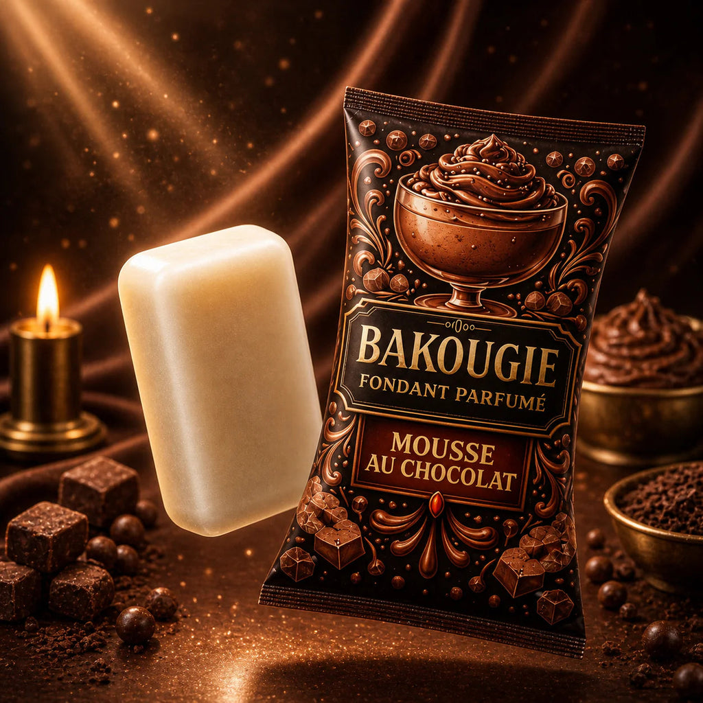 Fondant parfumé Mousse au chocolat du coffret gourmand Bakougie