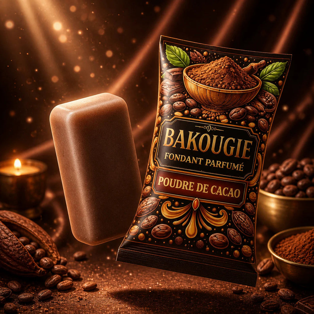 Fondant parfumé Poudre de cacao du coffret gourmand Bakougie