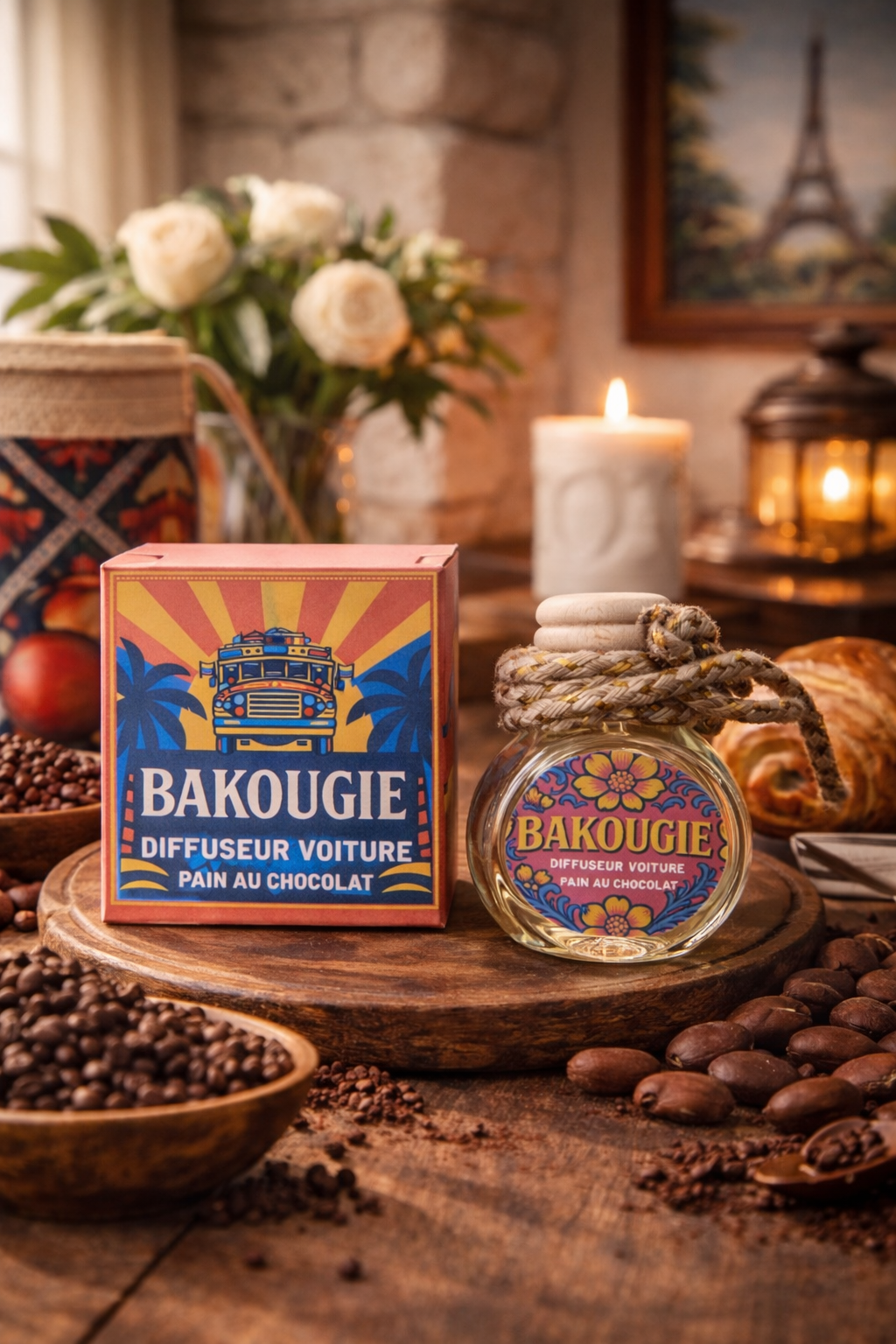 diffuseur voiture pain au chocolat