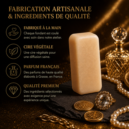 Fondant parfumé artisanal Millionnaire parfum de Grasse cire végétale premium Bakougie