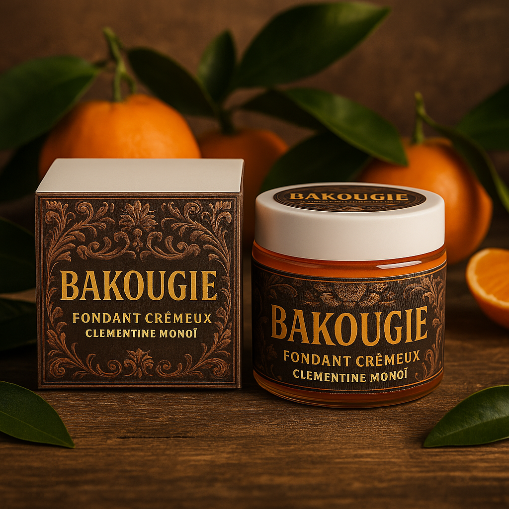 Fondant crémeux Bakougie au parfum Clémentine monoï, format 50 g