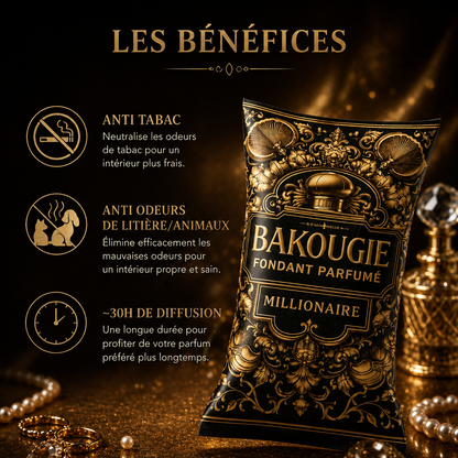 Fondant parfumé Millionnaire anti odeur maison longue diffusion parfum chic et intense