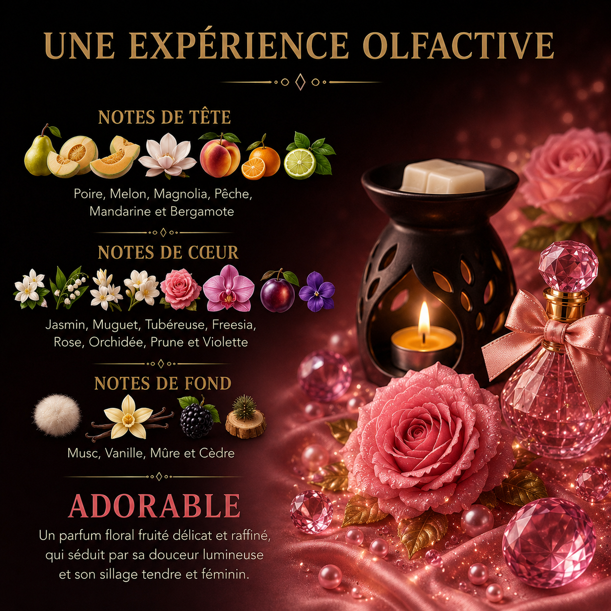 Fondant parfumé Adorable Bakonette de luxe Bakougie — vue complémentaire 5