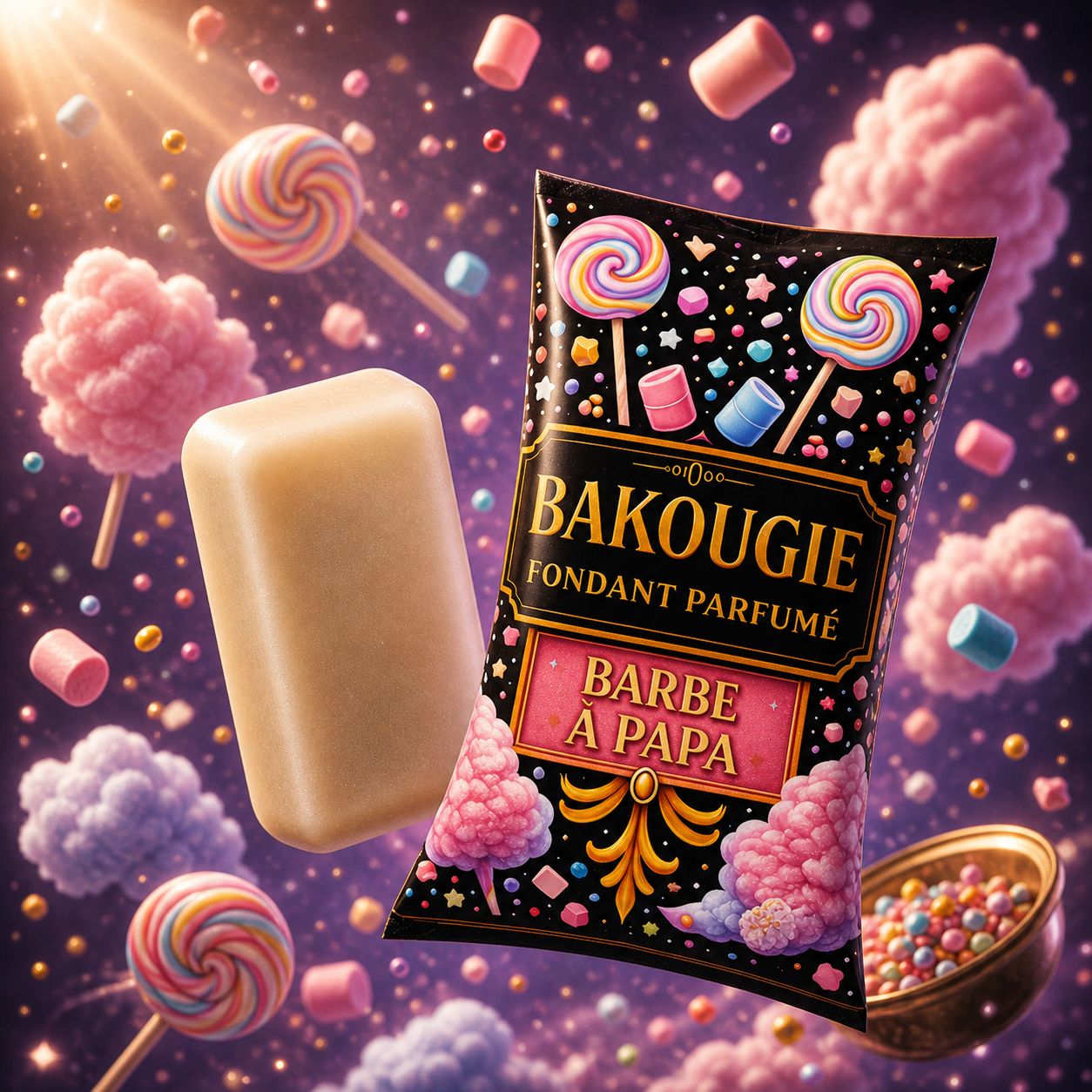 Fondant parfumé Barbe à papa Bakonette Bakougie