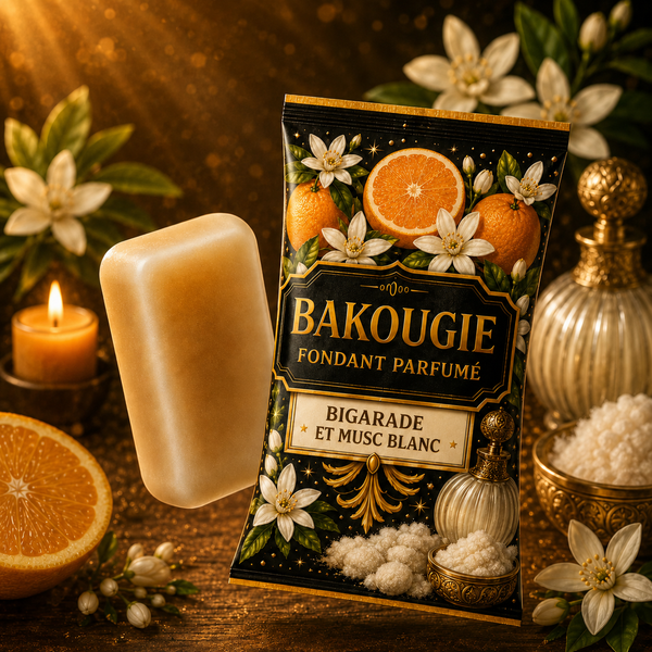 Fondant parfumé Bigarade et musc blanc Bakonette Bakougie