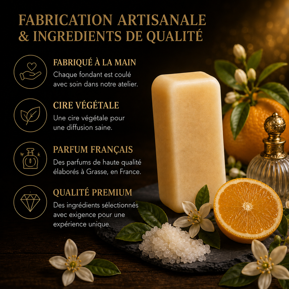 Fondant parfumé Bigarade et musc blanc Bakonette Bakougie — vue complémentaire 4