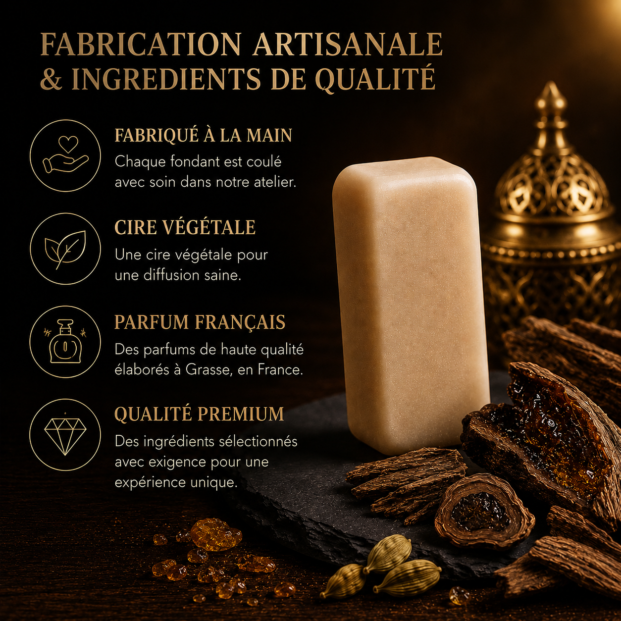 Fondant parfumé Bois de Oud Bakonette Bakougie — vue complémentaire 4
