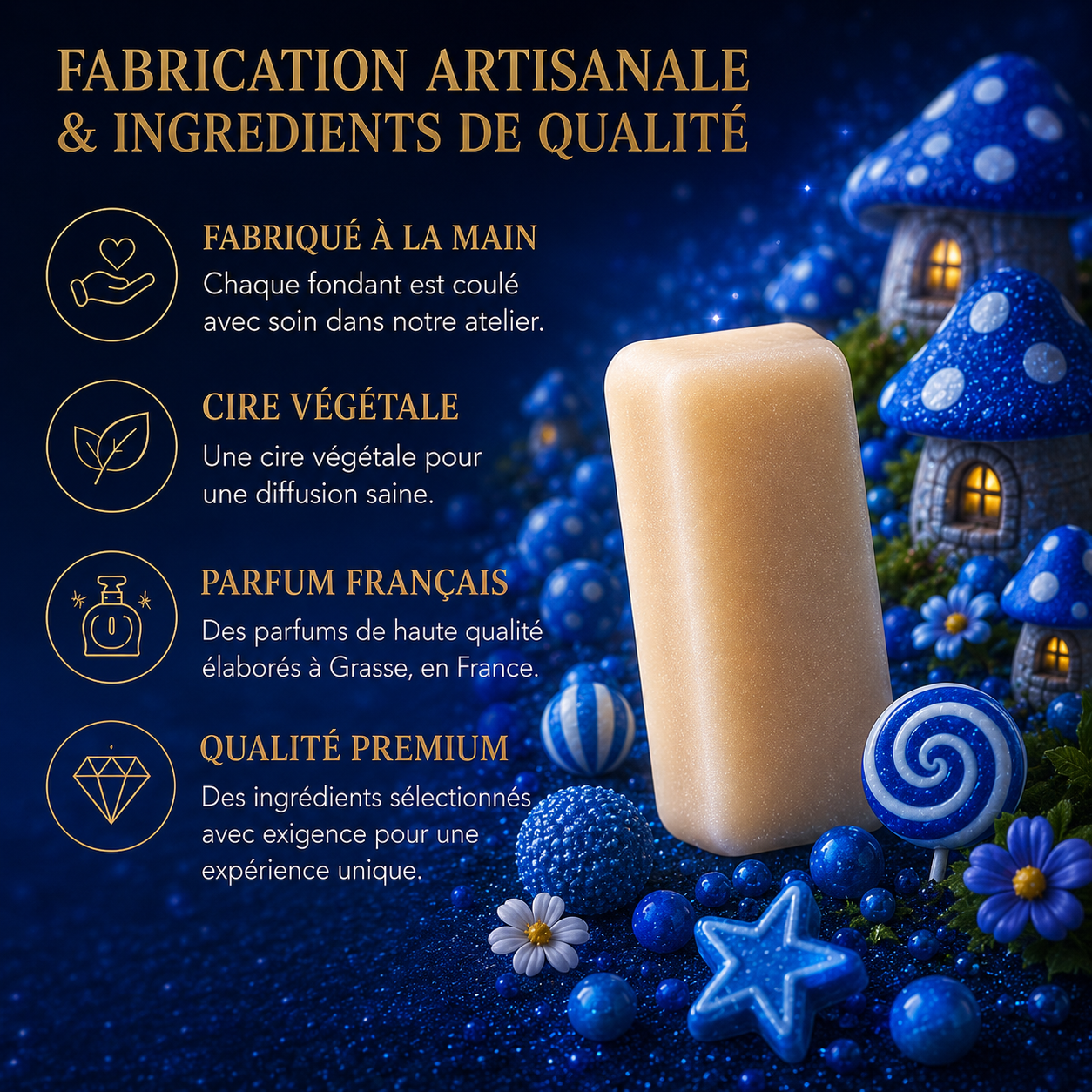 Fondant parfumé Bonbon bleu Bakonette Bakougie — vue complémentaire 4