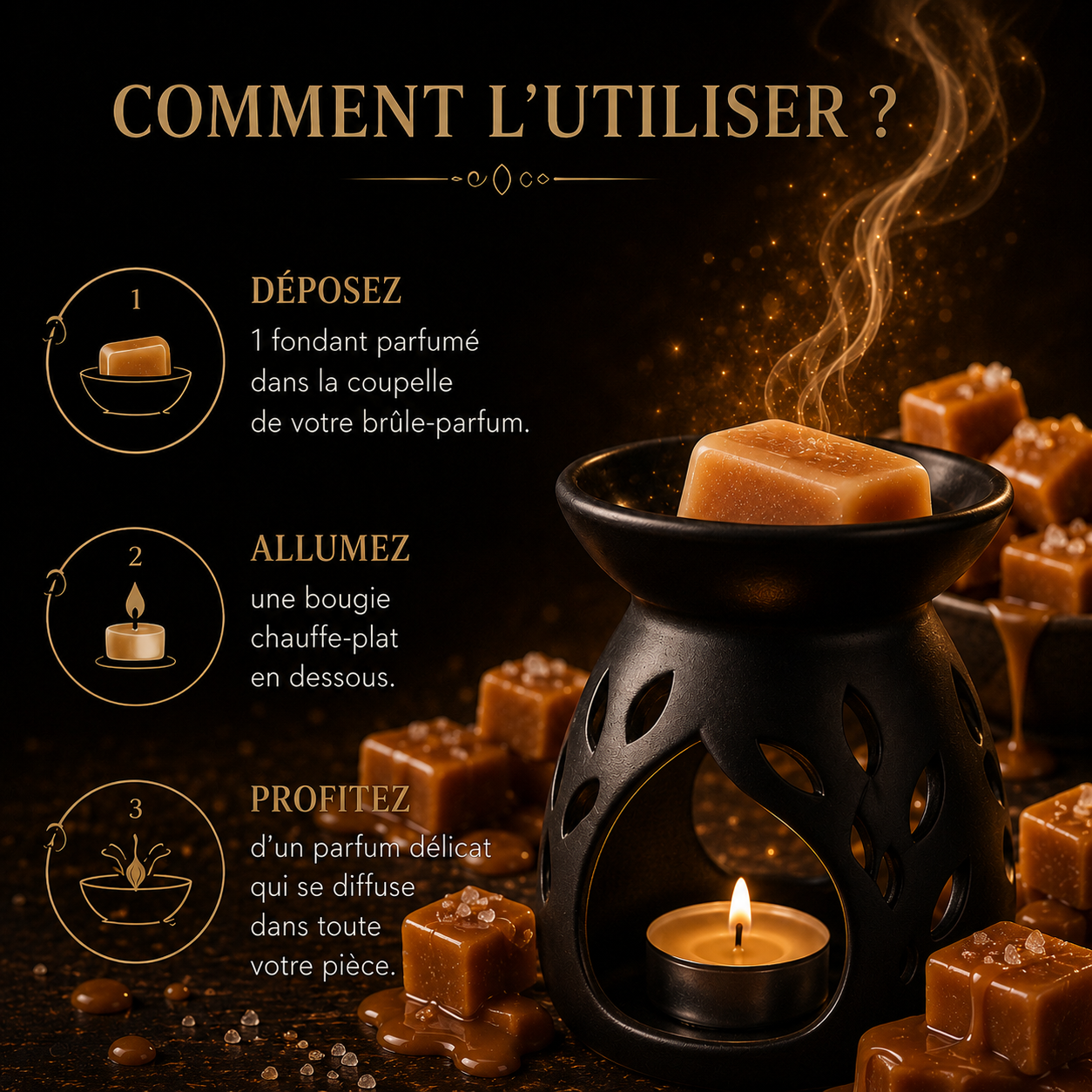 Fondant parfumé Caramel au beurre salé Bakonette Bakougie — vue complémentaire 3