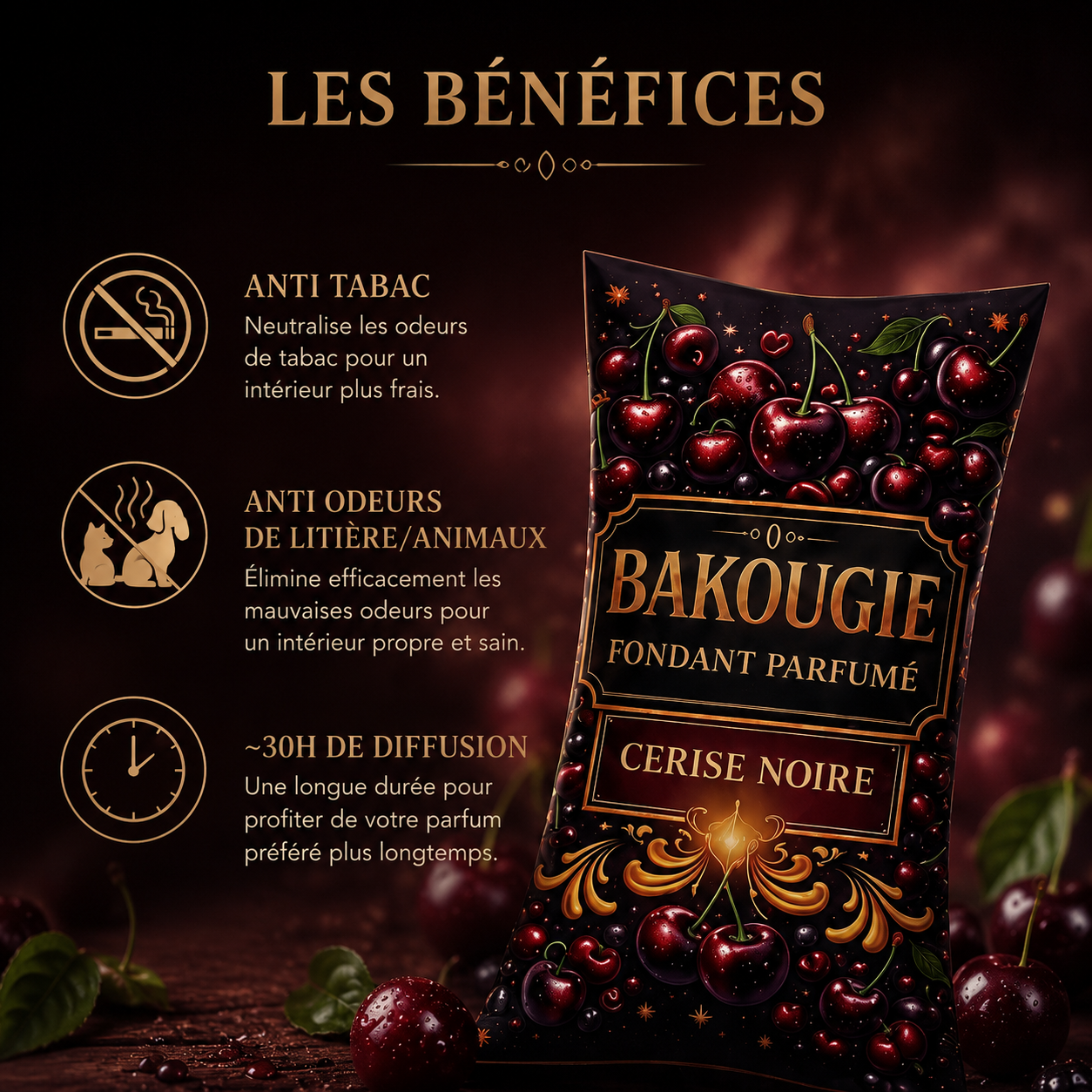 Fondant parfumé Cerise noire Bakonette Bakougie — vue complémentaire 2