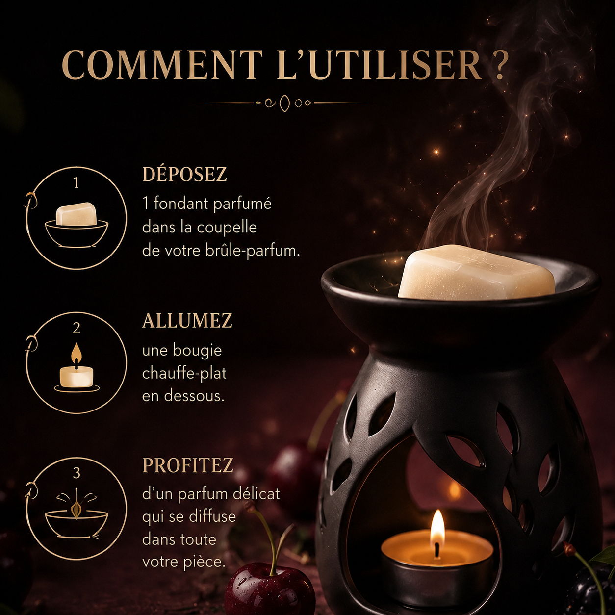 Fondant parfumé Cerise noire Bakonette Bakougie — vue complémentaire 3
