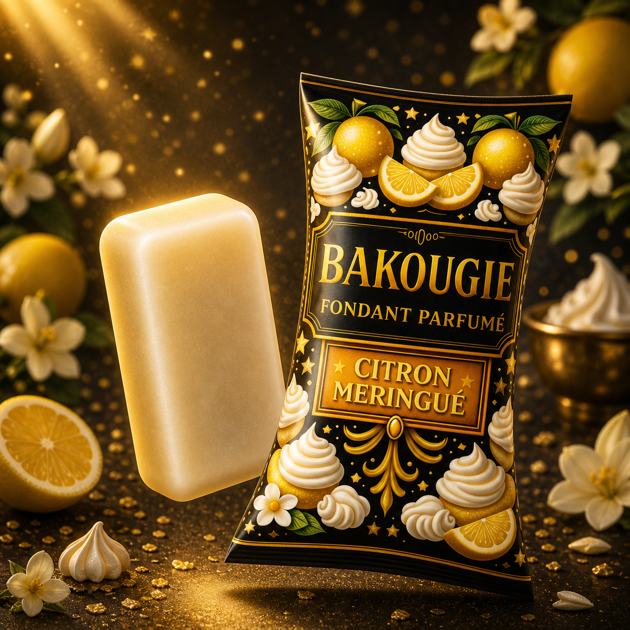 Fondant parfumé Citron meringué Bakonette Bakougie
