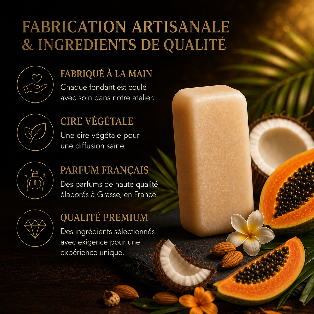 Fondant parfumé Coco et Papaye Bakonette Bakougie — vue complémentaire 4