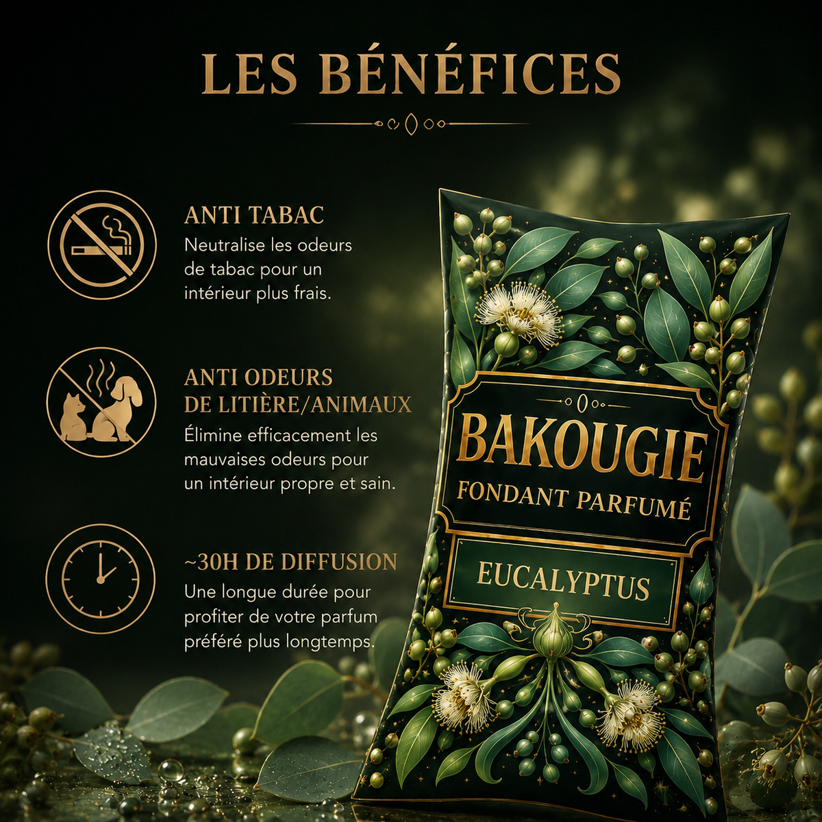 Fondant parfumé Eucalyptus Bakonette Bakougie — vue complémentaire 2