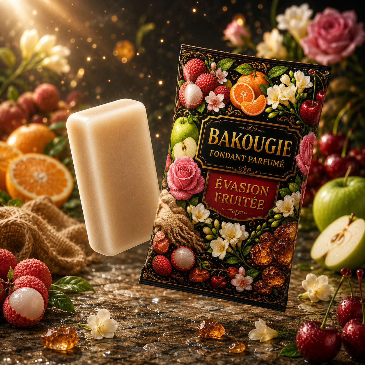 Fondant parfumé Évasion fruitée Bakonette Bakougie