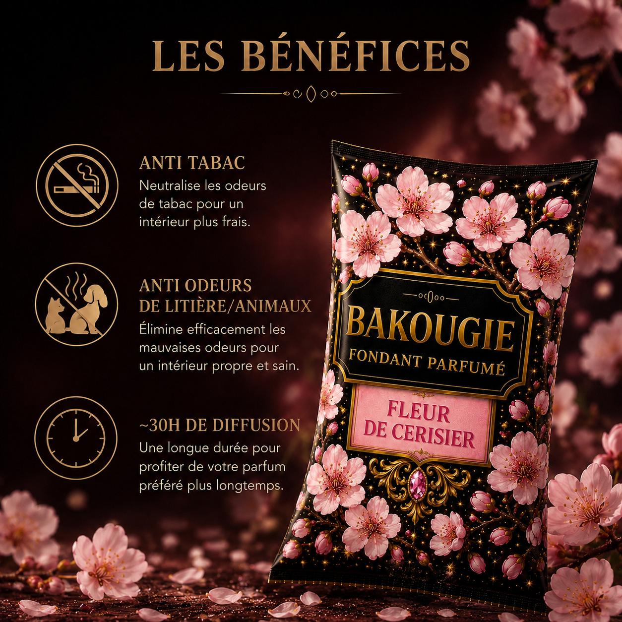 Fondant parfumé Fleur de cerisier Bakonette Bakougie — vue complémentaire 2