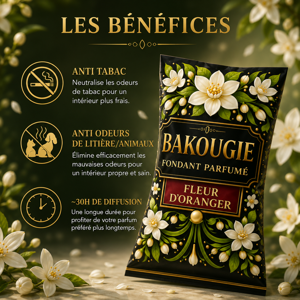 Fondant parfumé Fleur d’oranger Bakonette Bakougie — ambiance florale