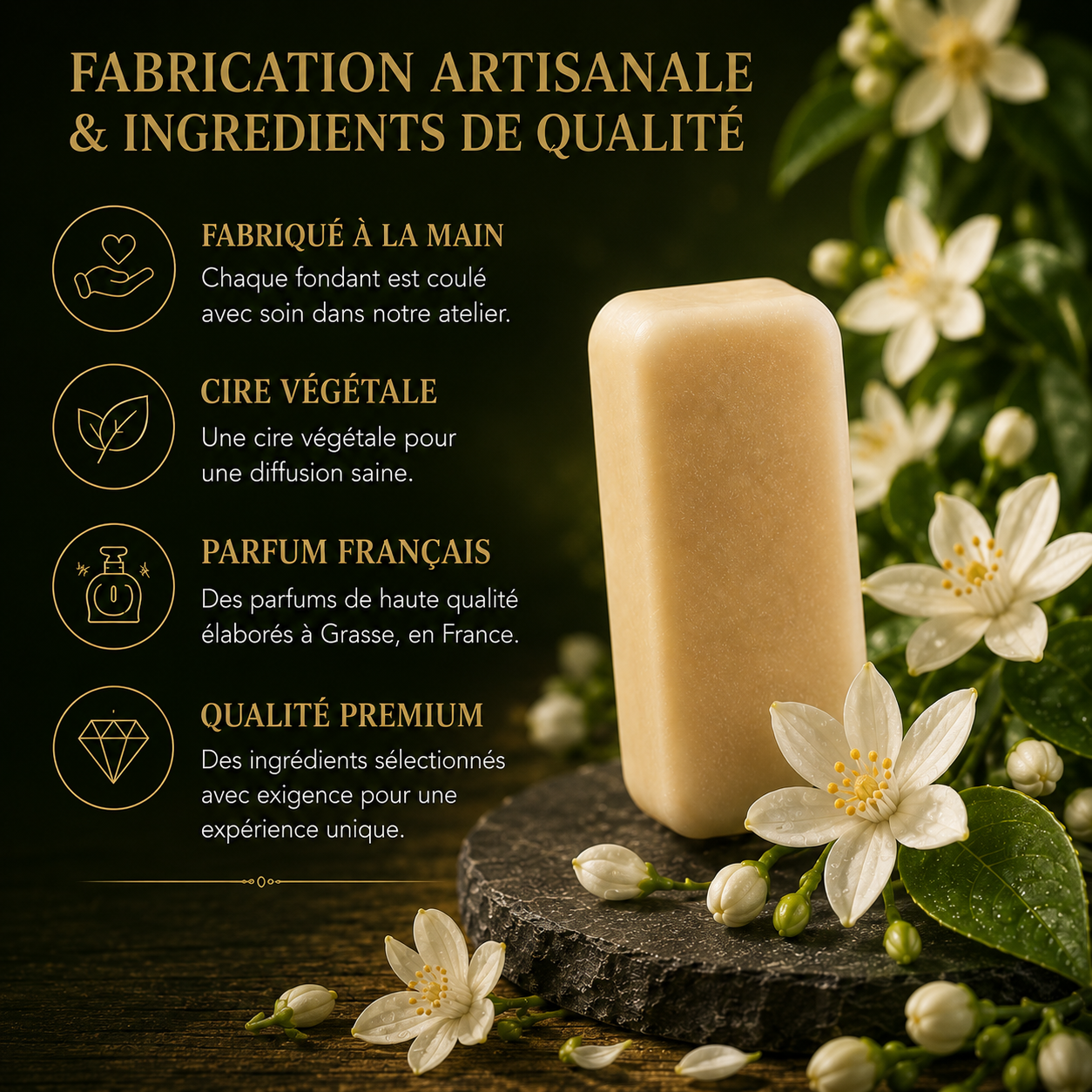Fondant parfumé Fleur d’oranger Bakonette Bakougie — fabrication artisanale