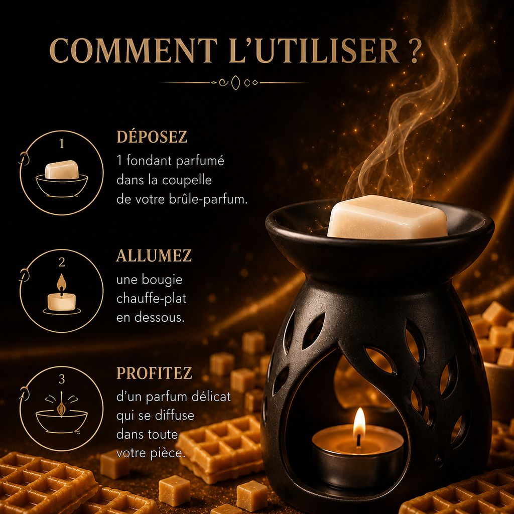 Fondant parfumé Gaufre Bakonette Bakougie — notes de miel et beurre