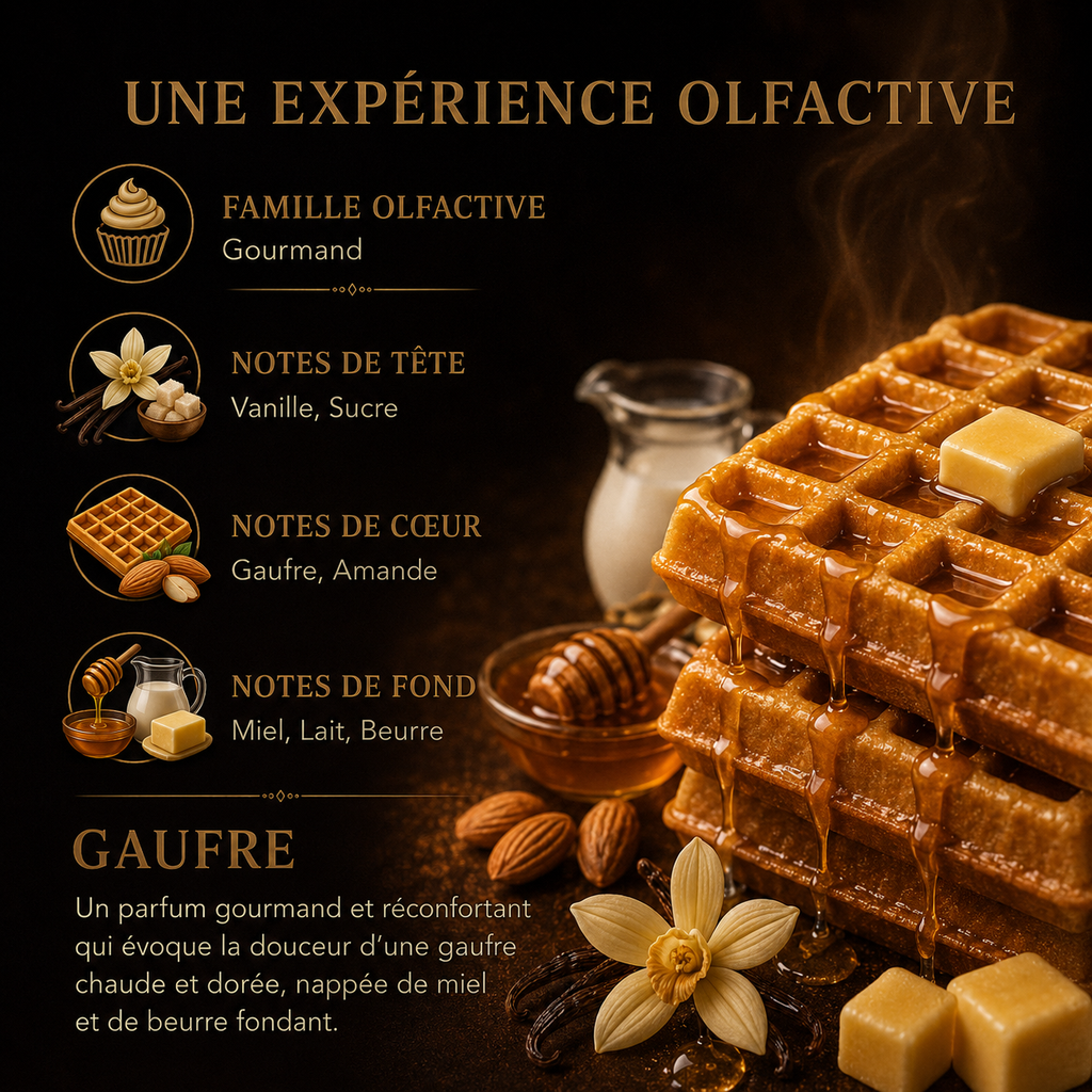 Fondant parfumé Gaufre Bakonette Bakougie — parfum gourmand vanillé