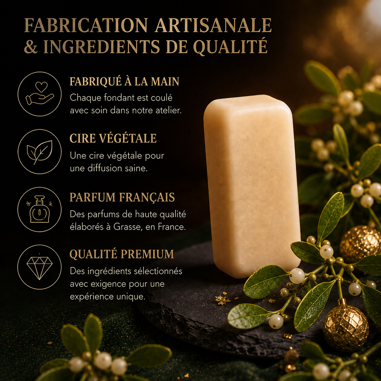 Fondant parfumé Gui Bakonette Bakougie — fabrication artisanale