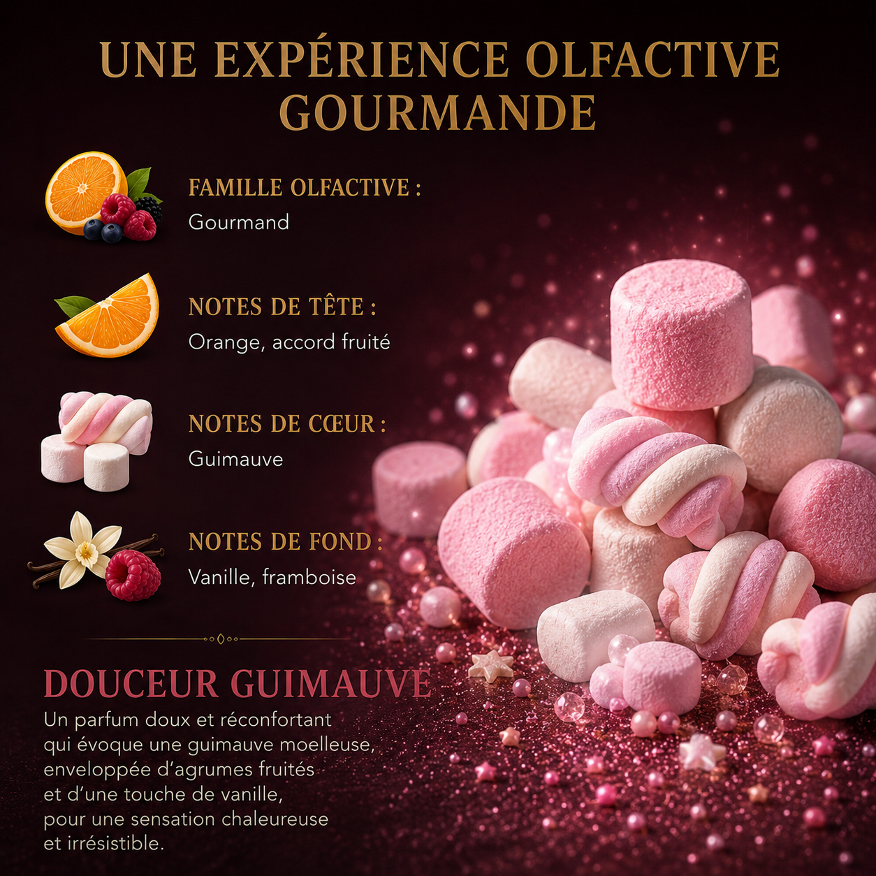 Fondant parfumé Guimauve Bakonette Bakougie — notes de vanille et framboise