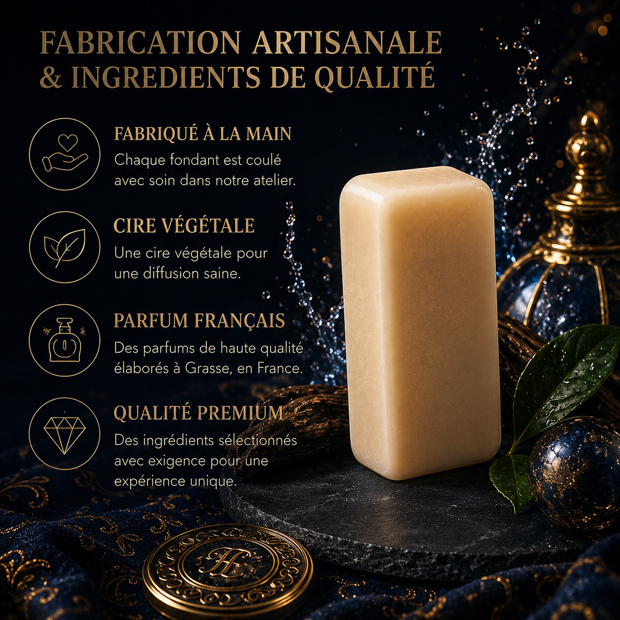 Fondant parfumé Invincible Bakonette de luxe Bakougie — fabrication artisanale