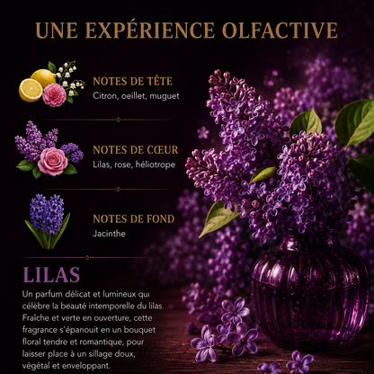 Fondant parfumé fleur de lilas aux notes florales printanières pour parfumer la maison avec une senteur élégante