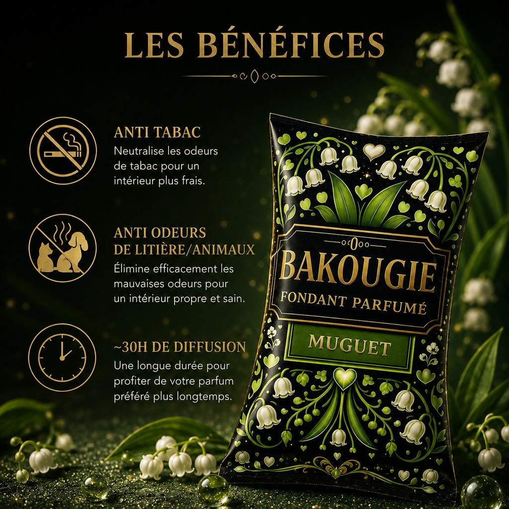 Fondant parfumé Muguet Bakonette Bakougie — ambiance florale fraîche