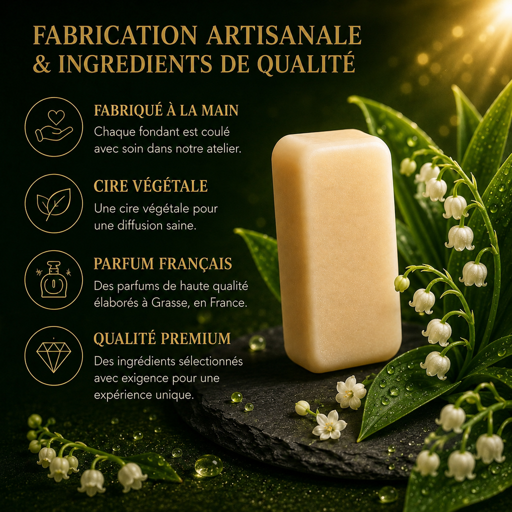 Fondant parfumé Muguet Bakonette Bakougie — fleurs blanches
