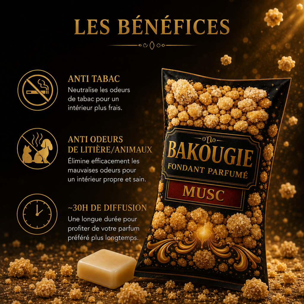 Fondant parfumé Musc Bakonette Bakougie — ambiance douce et poudrée
