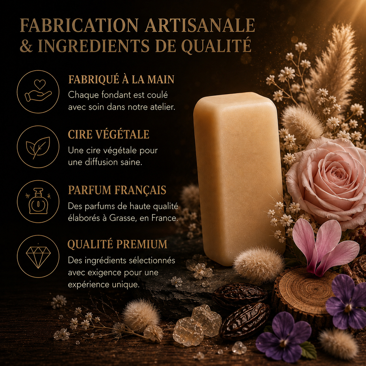 Fondant parfumé Musc Bakonette Bakougie — musc blanc doux et enveloppant