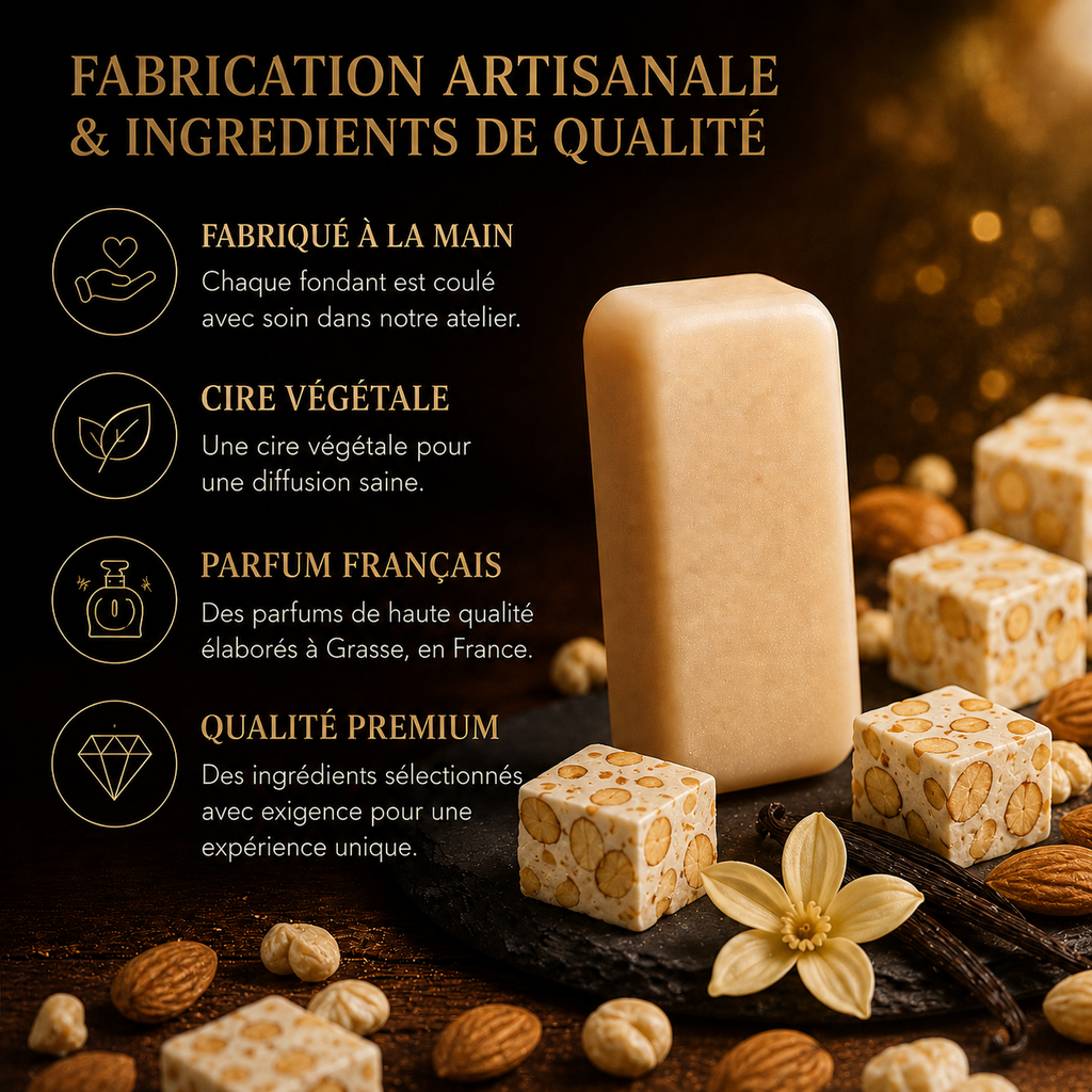 Fondant parfumé Nougat blanc Bakonette Bakougie — fabrication artisanale