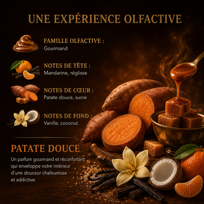 Fondant parfumé Patate douce Bakonette Bakougie — notes de vanille et noix de coco