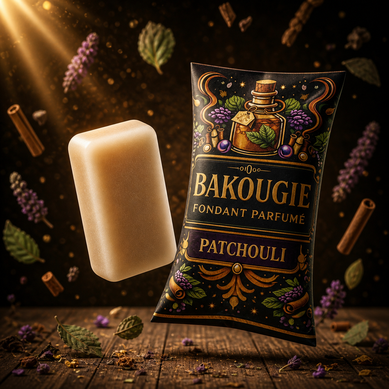 Fondant parfumé Patchouli Bakonette Bakougie