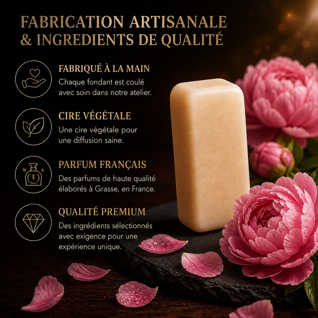 Fondant parfumé Pivoine Bakonette Bakougie — notes de pivoine et lilas