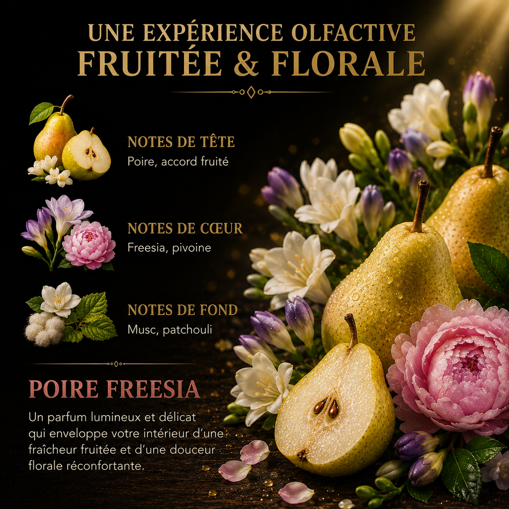 Fondant parfumé Poire freesia Bakonette Bakougie — notes de pivoine et musc
